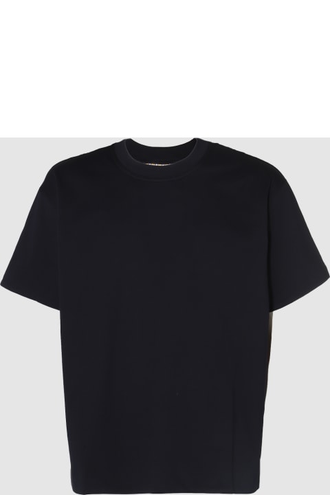 Bottega Veneta Men Bottega Veneta Navy Blue Cotton T-shirt