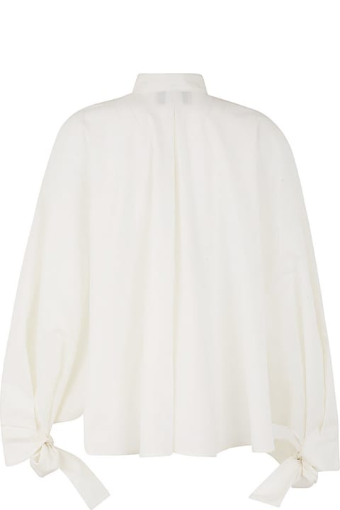 Cotton Silk Shirt With Plastron