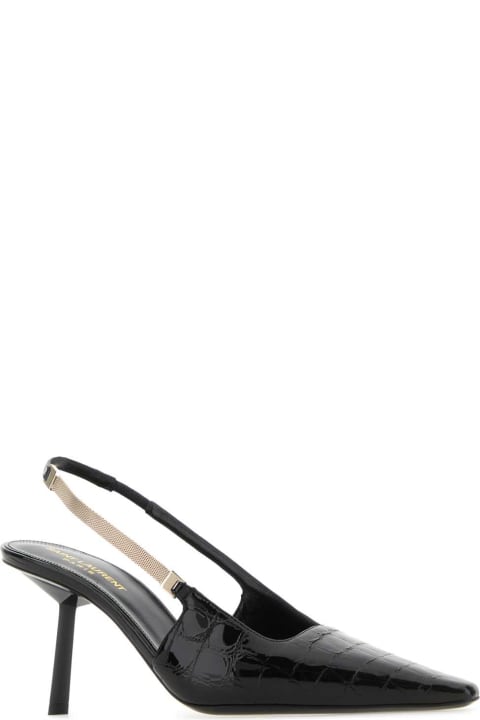 High-Heeled Shoes for Women Saint Laurent Black Nappa Leather Blake 110 Pumps