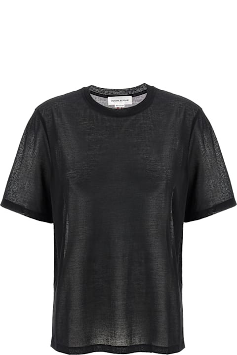 Victoria Beckham for Women Victoria Beckham Logo Embroidery T-shirt