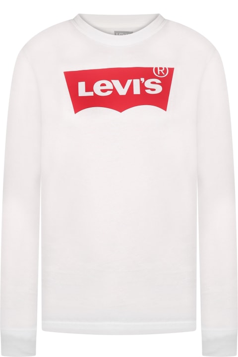 Fashion for Kids Levi's White T-shirt For Kids With Logo