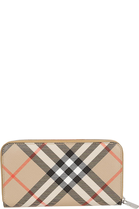 Homeware Burberry Check Zip-around Wallet