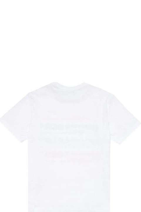 Fashion for Women Dsquared2 White T-shirt With Wave Effect Logo Print