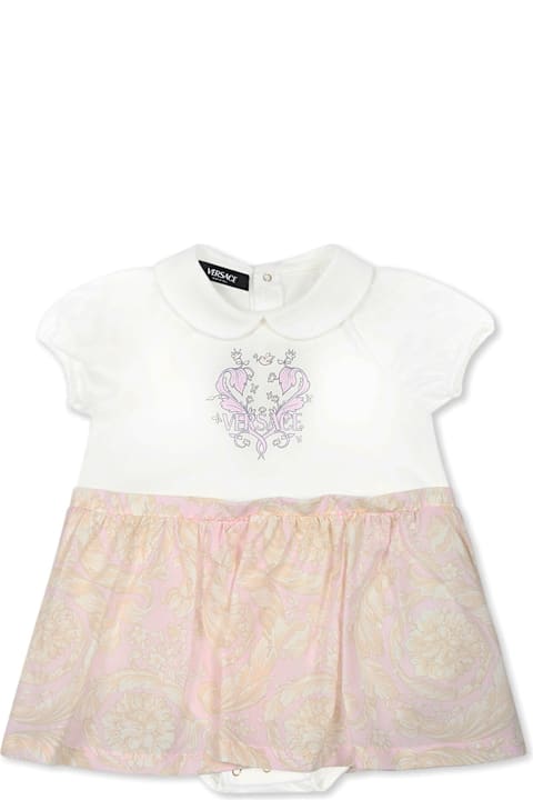 أدوات منزلية Versace Multicolor Dress For Baby Girl With Floral Swirl
