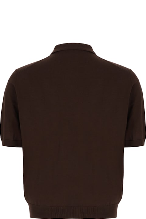 Zanone Clothing for Men Zanone Chocolate Cotton Polo Shirt