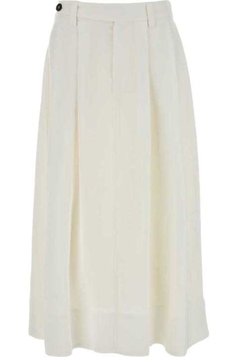 Homeware Brunello Cucinelli White Viscose Blend Skirt