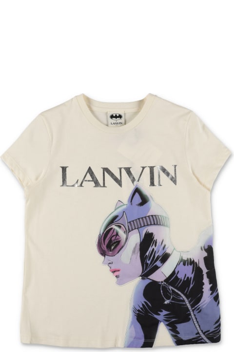 Fashion for Men Lanvin Lanvin X Batman T-shirt Bianca In Jersey Di Cotone Bambina