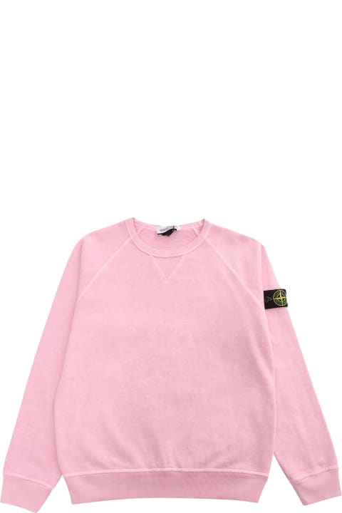 Sweaters & Sweatshirts for Boys Stone Island Junior Pink Sweatshirt