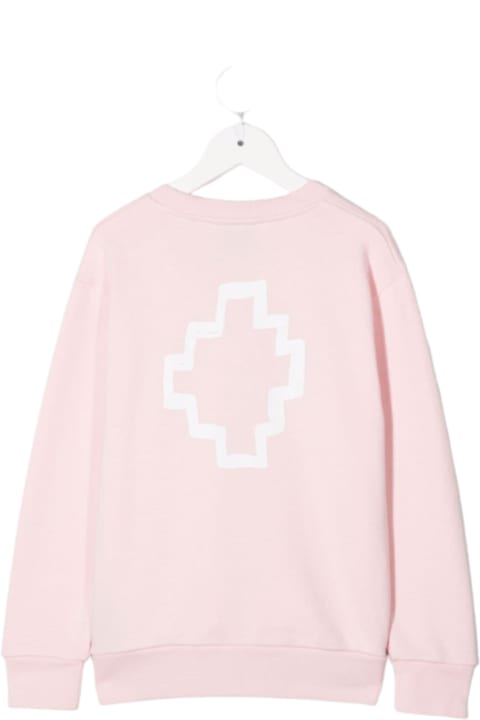 Marcelo Burlon Kids Girl's Pink Cotton Sweatshirt With Logo