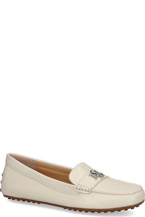 Flat Shoes for Women Ralph Lauren Moccasin In Soft White Leather