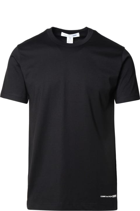 Topwear for Men Comme des Garçons Shirt Boy Black Cotton T-shirt