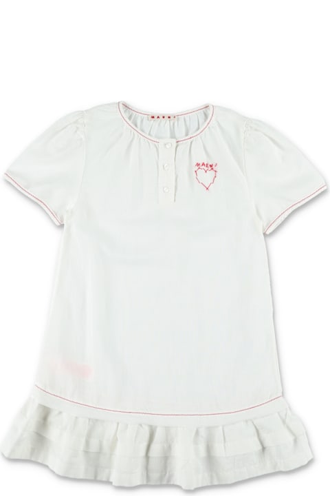 Homeware Marni Marni Linen Dress With Embroidery For Girls