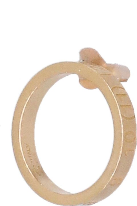 Jewelry for Men Maison Margiela Logo Embossed Single Earring