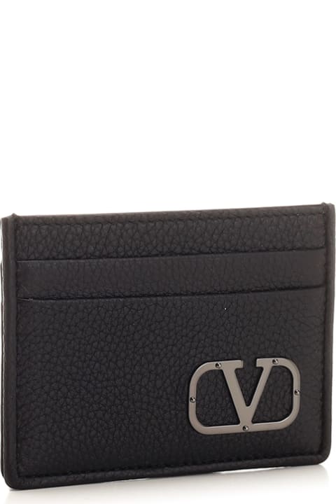 Sale for Men Valentino Garavani Leather Card Holder