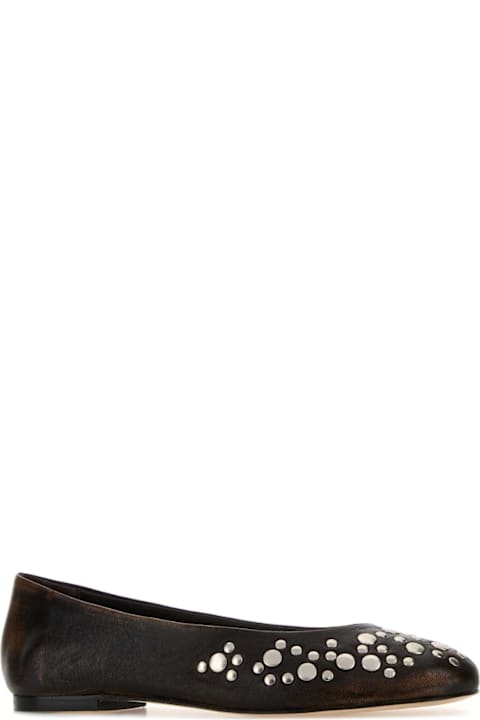 Gimaguas Brown Leather Ballerinas