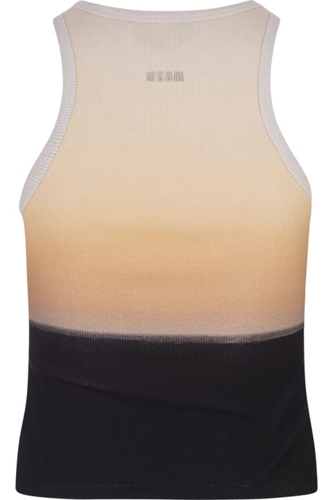 Fashion for Men MSGM Ribbed Sleeveless Top With Print