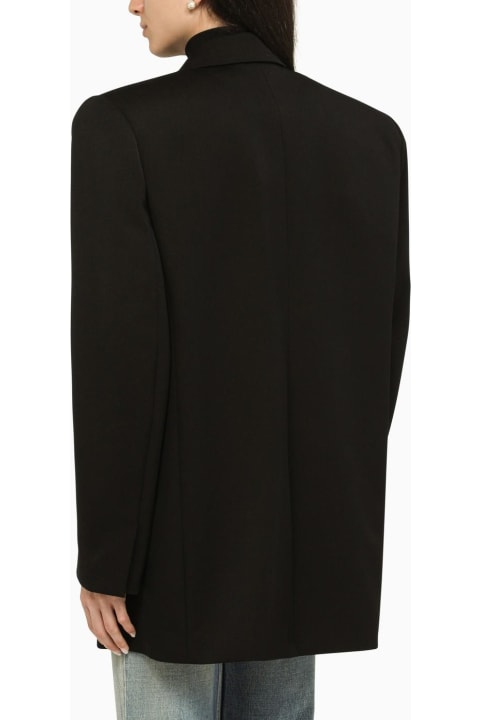 Fashion for Women Saint Laurent Wide Single-breasted Jacket Black