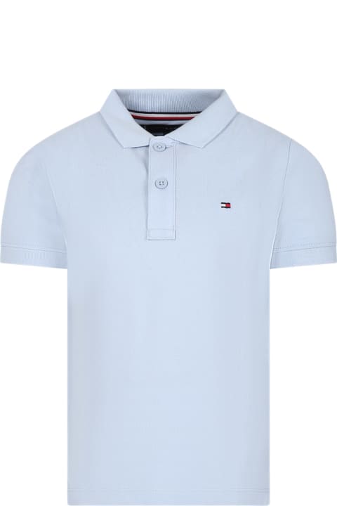 Tommy Hilfiger T-Shirts & Polo Shirts for Boys Tommy Hilfiger Sky Blue Polo Shirt For Boy With Logo