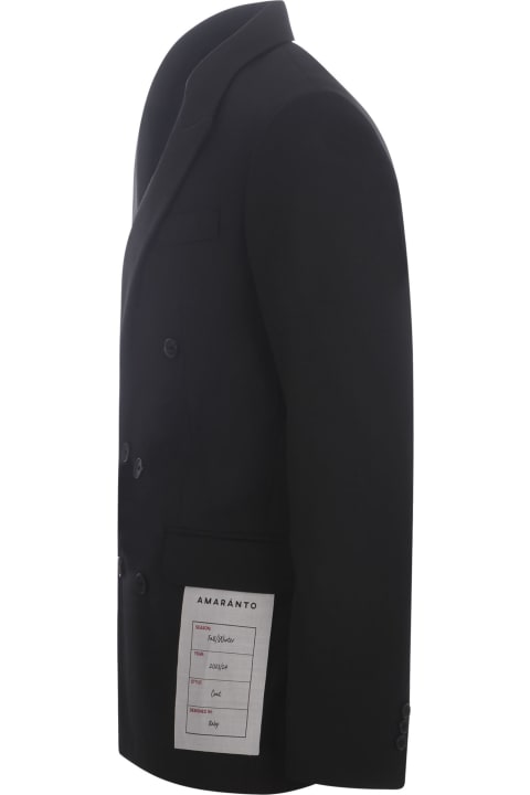Amaranto Coats & Jackets for Men Amaranto Double-breasted Jacket Amaranto In Wool Blend