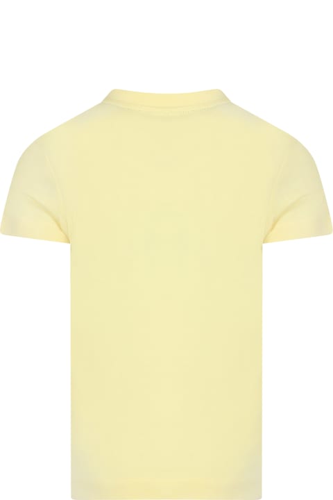 Lacoste for Kids Lacoste Yellow T-shirt For Boy With Crocodile