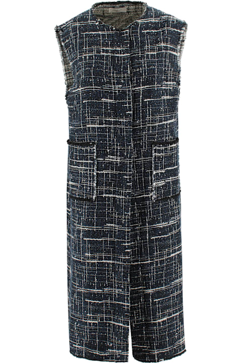 Charlott for Men Charlott Long Bouclé Tweed Waistcoat.