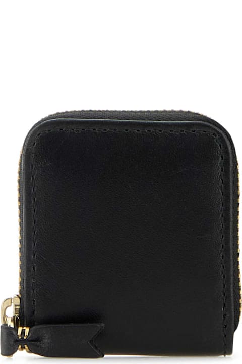 Comme des Garçons Wallets for Men Comme des Garçons Black Leather Coin Case