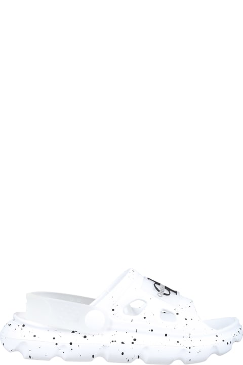 Shoes for Boys Calvin Klein White Sandals For Kids With Logo