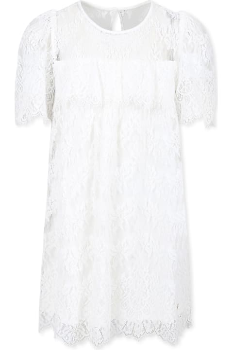 Chloé Dresses for Girls Chloé White Dress For Girl With Lace