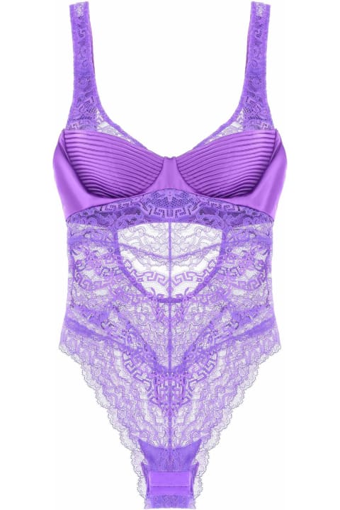 Versace Clothing for Women Versace Satin And Lace Bodysuit