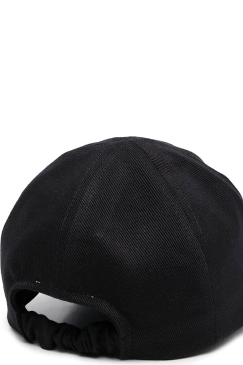 Hats for Women Patou Black Cotton Baseball Cap