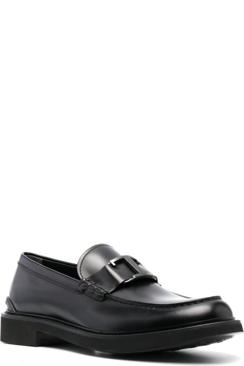 Tod's for Men Tod's Black T Timeless Leather Loafers