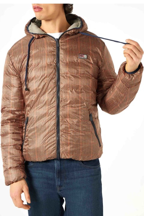 Homeware MC2 Saint Barth Man Double Face Beige Down Jacket Courchevel