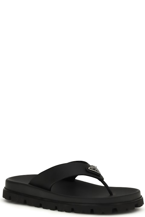 Prada Logo Flip-flops