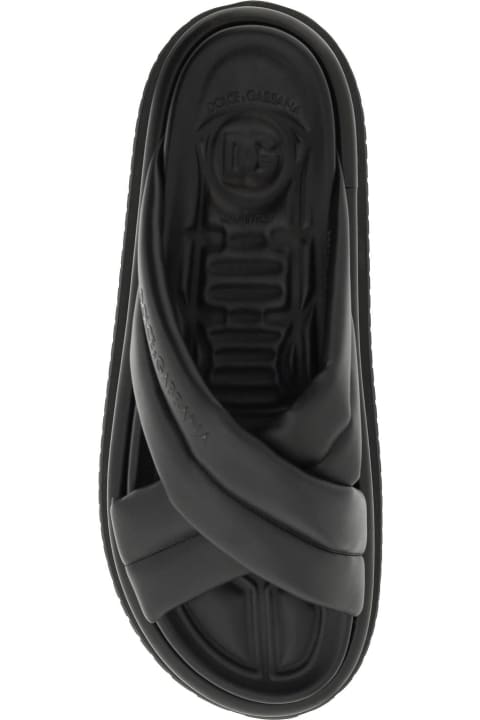 Other Shoes for Men Dolce & Gabbana Nappa Effect Fabric Sandal