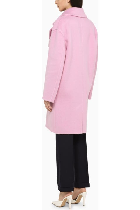 Fashion for Women Bottega Veneta Pink Wool And Alpaca Coat