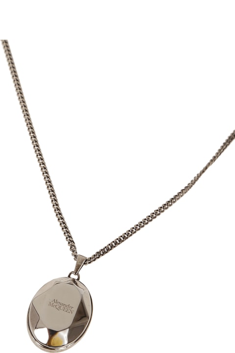 Fashion for Men Alexander McQueen Faceted Stone Necklace