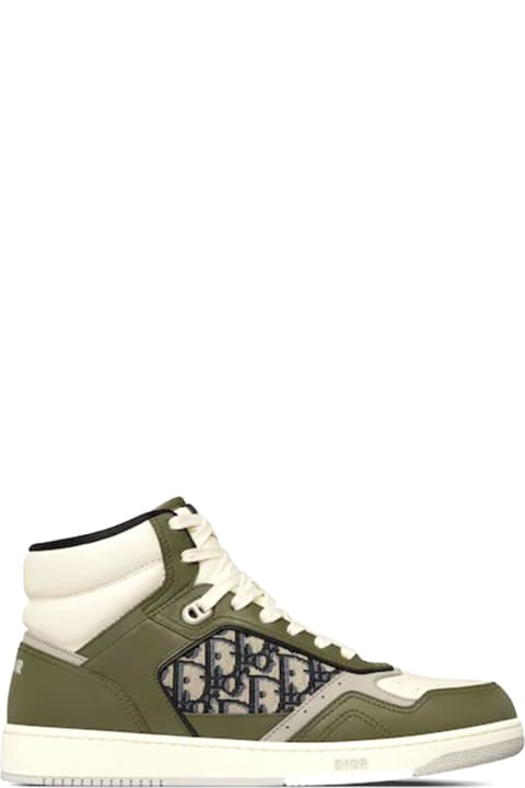 High-top Two-tone Sneaker With Logo