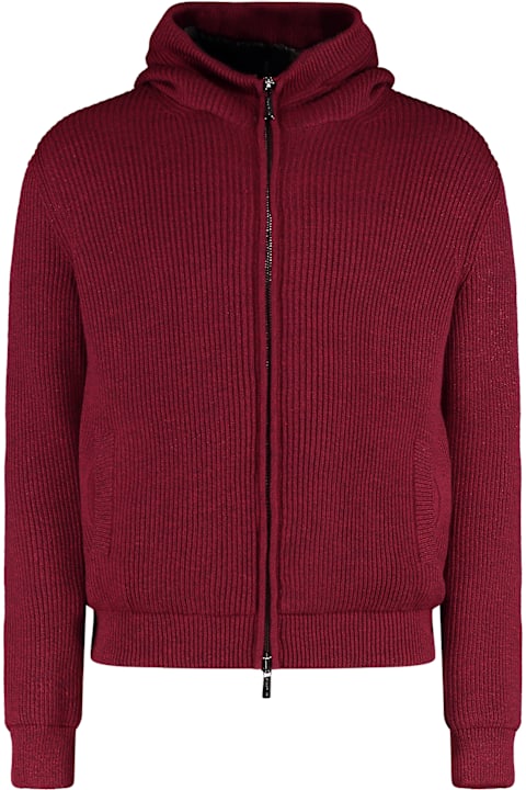 Homeware Moorer Knitted Full Zip Hoodie