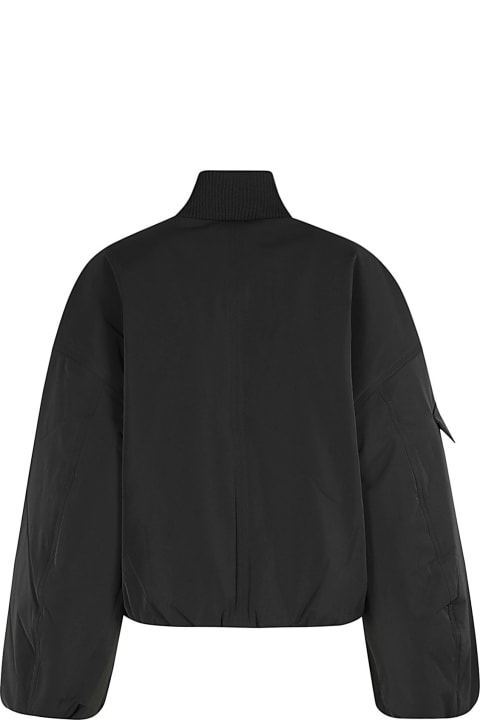 Ganni Coats & Jackets for Women Ganni Light Twill Oversized Short Bomber Jacket