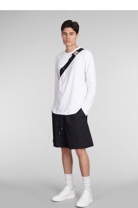 Pants for Men Low Brand Combo Shorts In Black Cotton