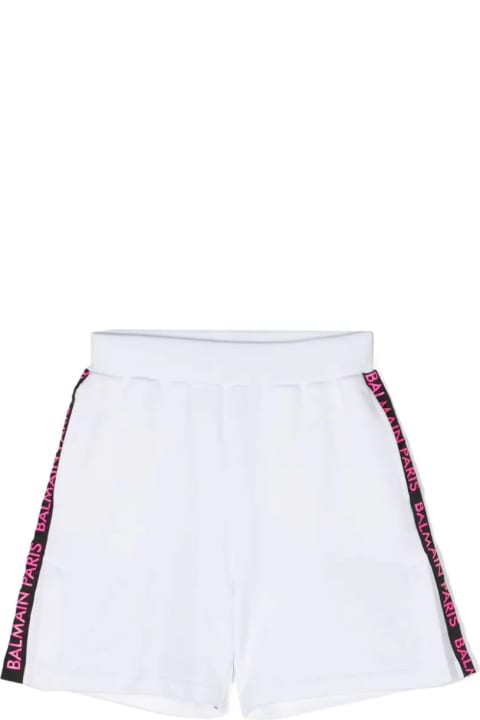 Bottoms for Girls Balmain Shorts Con Stampa Logo