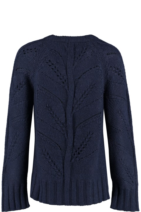 Parosh Sweaters for Women Parosh Leaf Wool-blend Crew-neck Sweater