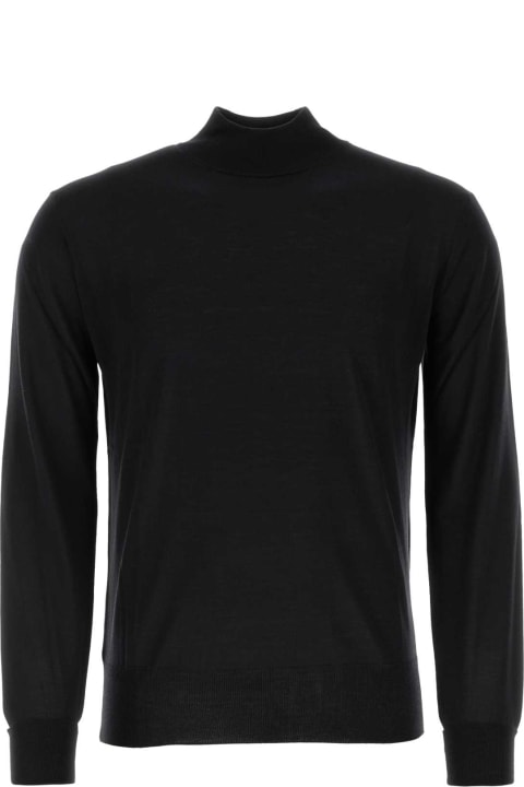 PT01 Sweaters for Men PT01 Black Wool Sweater