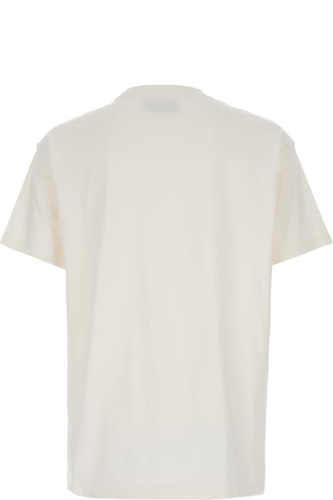 Vivienne Westwood ملابس علوية لـ القسم الرجالي Vivienne Westwood White T-shirt With Front Orb Logo And White Safety Pin Detail In Cotton Man