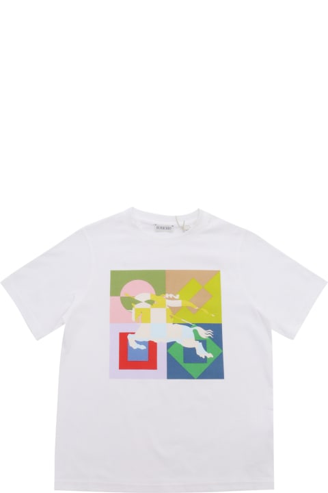 Burberry for Kids Burberry White T-shirt With Print