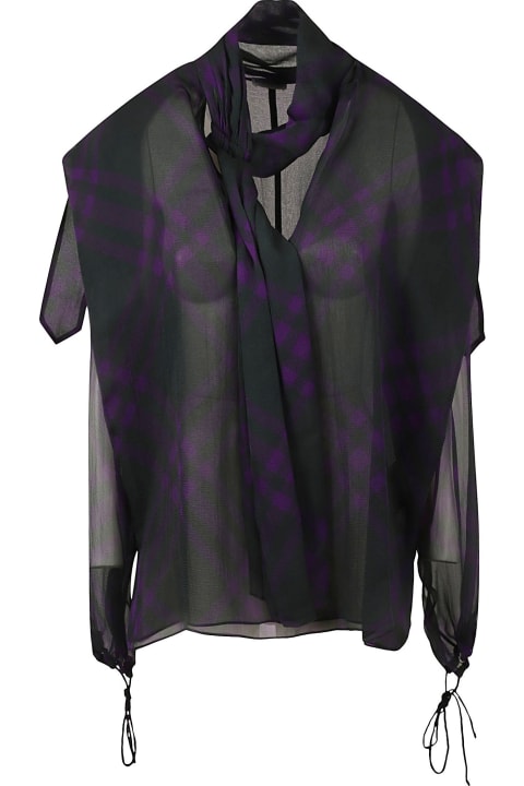 Burberry Sale for Women Burberry See-through Oversized Top