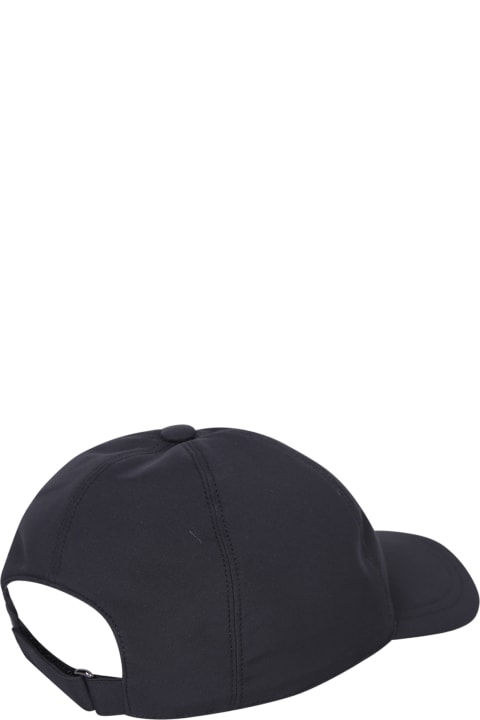 Brioni Hats for Men Brioni Logo Blue Hat