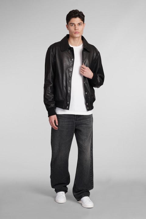 DFour Clothing for Men DFour Leather Jacket In Black Leather