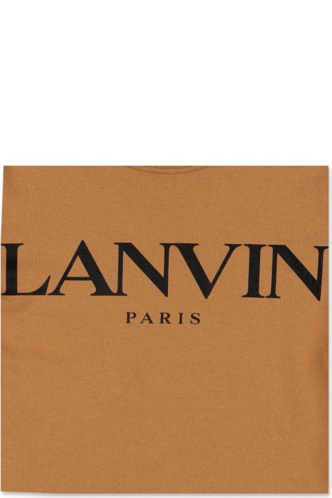 Lanvin T-shirt Beige In Jersey Di Cotone