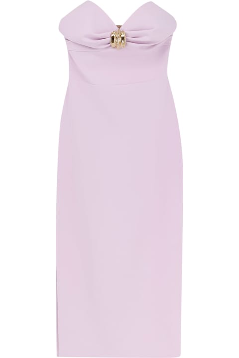 Elisabetta Franchi Dresses Sale for Women Elisabetta Franchi Midi Dress With Gold Metal Detail